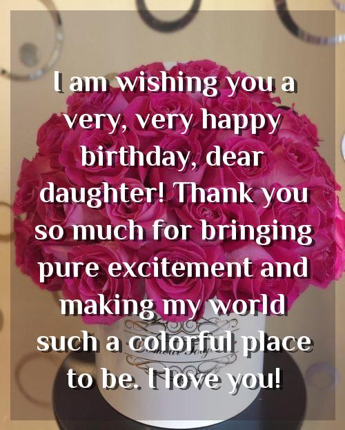 birthday greetings to my daughter